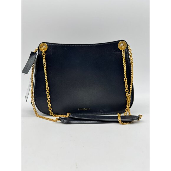 Donna Karan NY Malverne leather suede shoulder crossbody + Dust bag BLACK (Used) - Picture 10 of 16